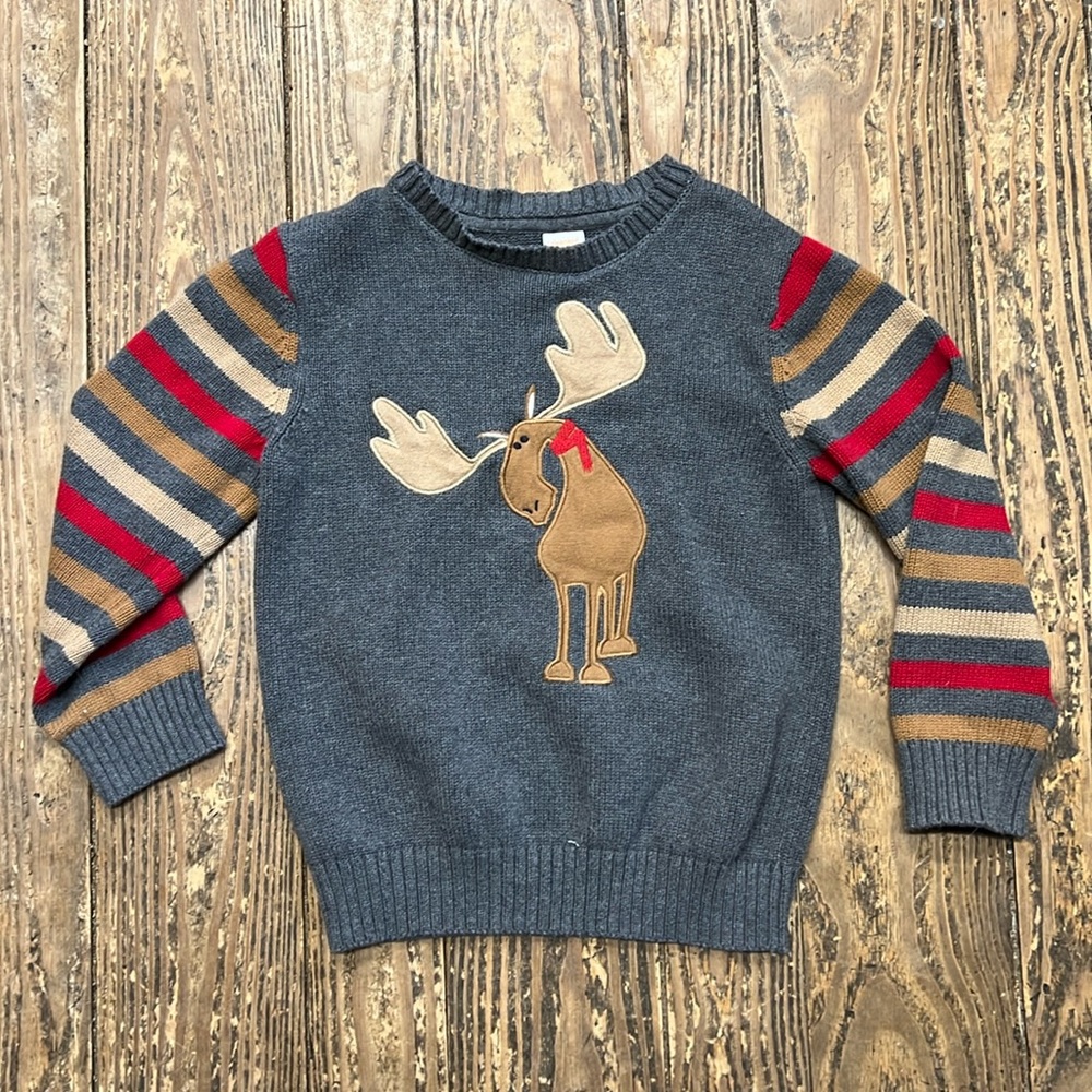 GUC Moose Sweater - Size 5T - 100% Cotton